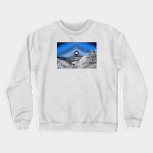 Dark Art Swiss Alps Sun / Swiss Artwork Photography Crewneck Sweatshirt